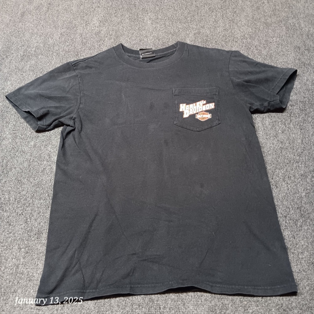 Harley Davidson Pocket T Shirt Men Medium Black Donahue Brainerd MN